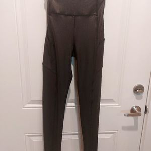 Faux leather jeggings.